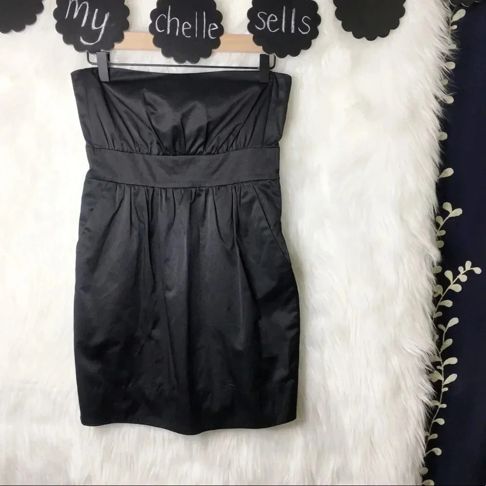 BCBGirls Black Strapless Mini Party Dress‎